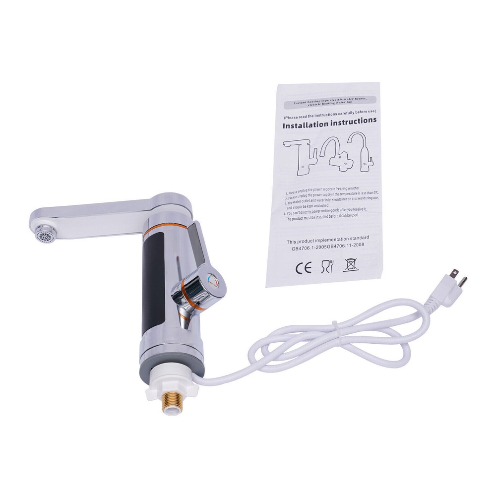 3000 W Electric Instant Hot Shower Kitchen Faucet Tankless Water Heater