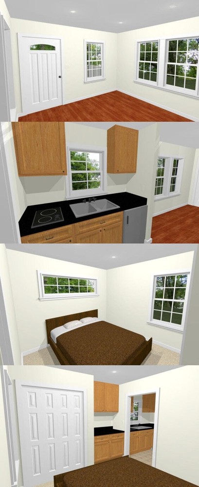 12x30 Tiny House -- 358 sq ft -- PDF Floor Plan -- Model 1A