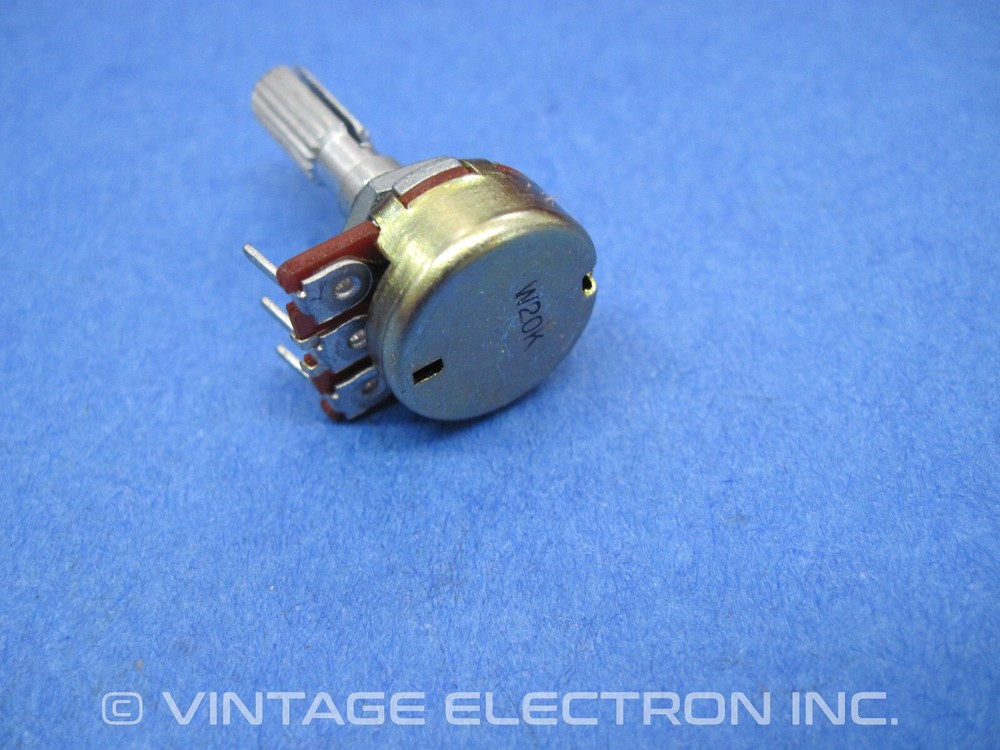 (5) NOS PANASONIC LINEAR CONTROL 20K OHM (20KOhm) Potentiometer (w/ Nut, Washer)