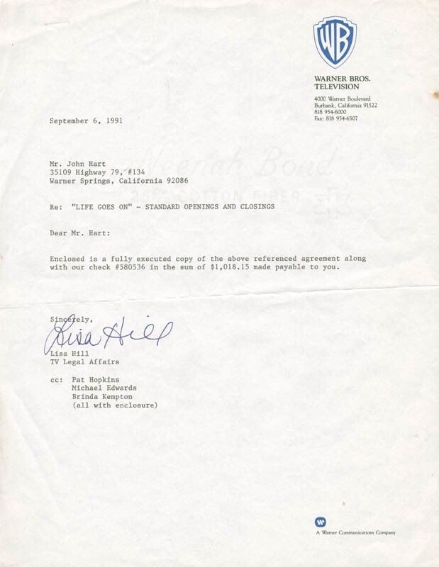 JOHN HART - CONTRACT SIGNED