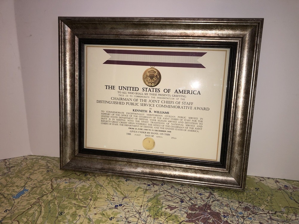 CJCS - COMMEMORATIVE AWARD FOR DISTINGUISHED PUBLIC SERVICE CERTIFICATE ~ Type-1