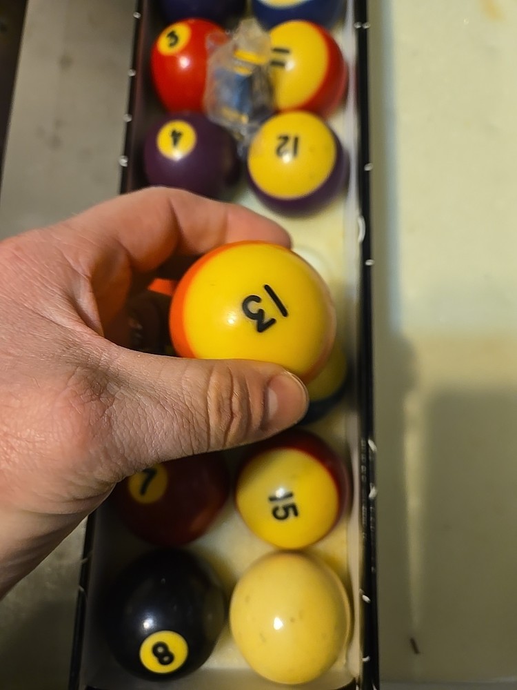 Vtg Pool Balls Complete Billiard Set