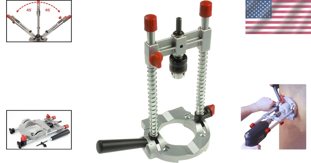 Aluminum Multi-Angled Drill Guide Attachment: Precision for 1/4" & 3/8" Drills