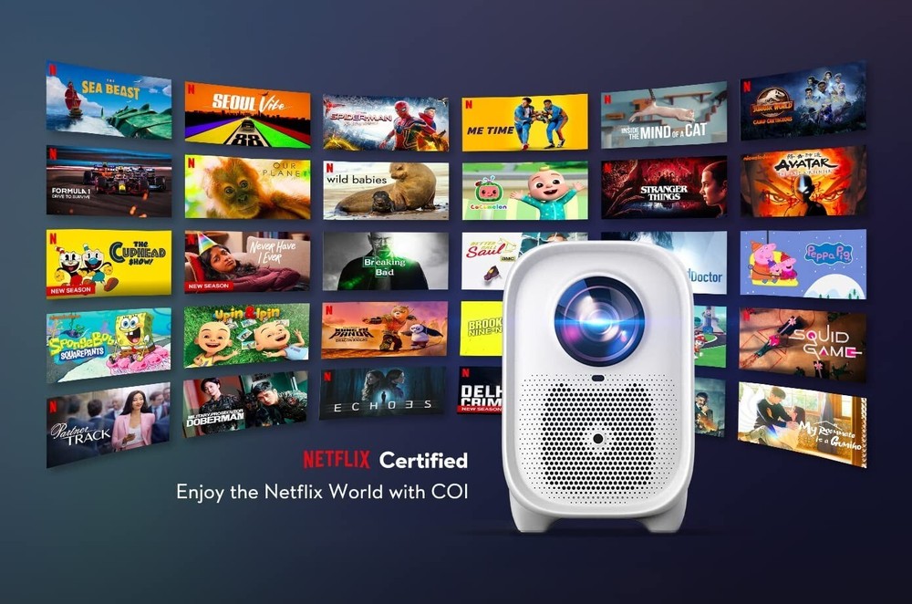 COI UNO 5 Netflix Certified 1080p Projector with Linux System HDR10