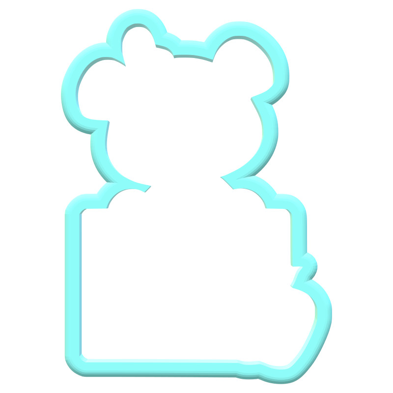 School Apple Bear Tag Cookie Cutters