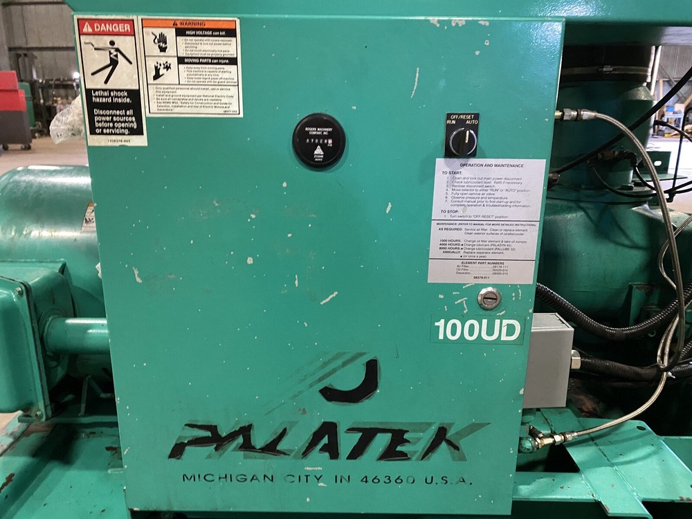 Palatek Model 100UGA Screw air Compressor 100HP
