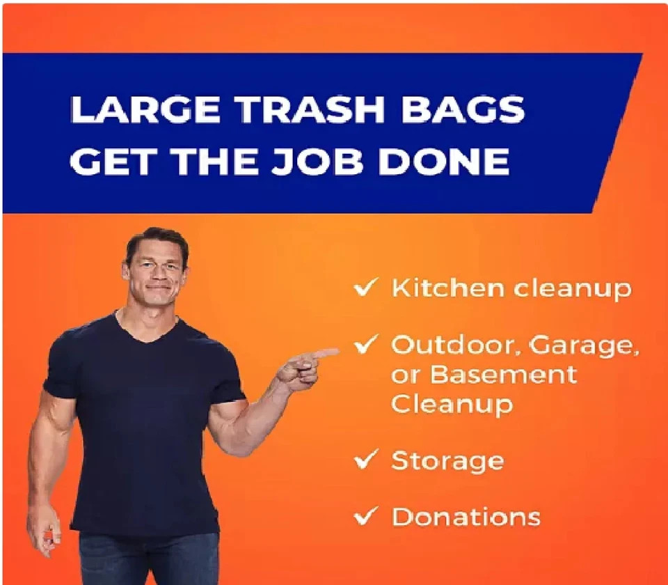 2 Pack - Hefty Ultra Strong Drawstring Trash Bags, Unscented 33 gal., 90 ct.