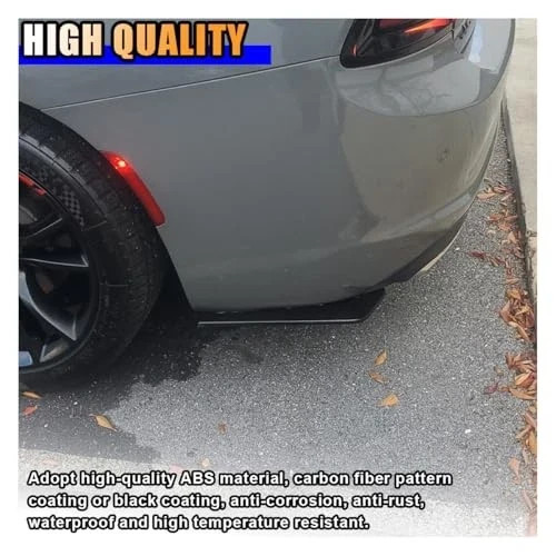 2PCS Universal Car Rear Bumper Lip Splitter Canard Diffuser - Side Fin Black