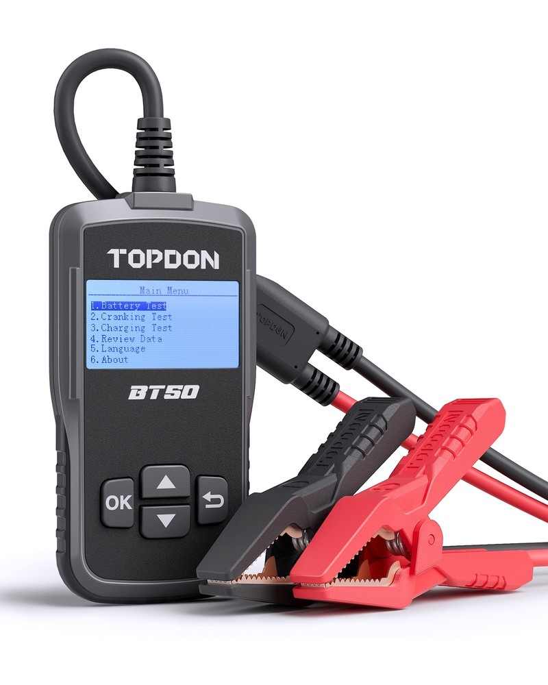 2026 TOPDON BT50 Battery Tester 12V Load Charging System Analyzer 100-2000CCA