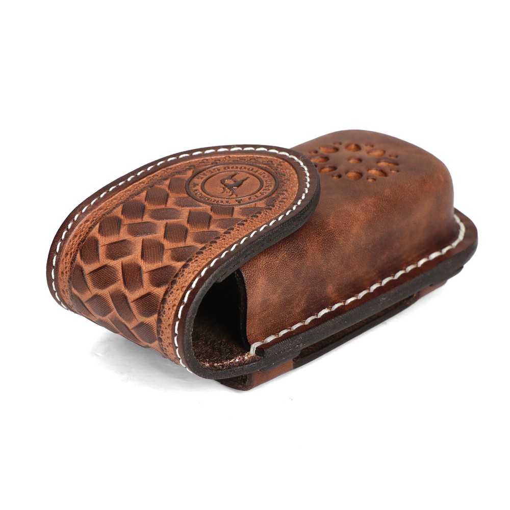 TOURBON Leather Multitool Belt Holster Folding Knife Horizontal/Vertical Sheath