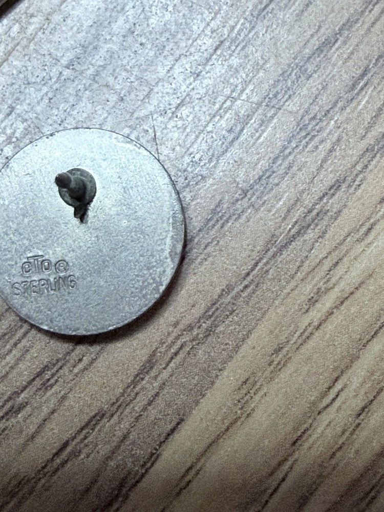 Vintage 10 Year Service Sonoco Sterling Cuff Link (1)