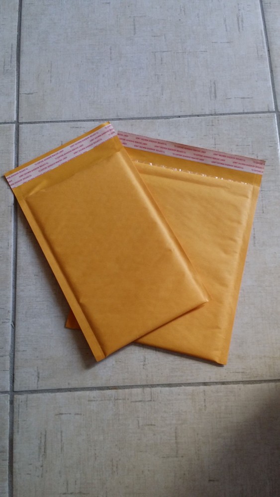 200 #000 4x8 kraft bubble mailer padded envelope *use space 4.5"x7" note8,S8+