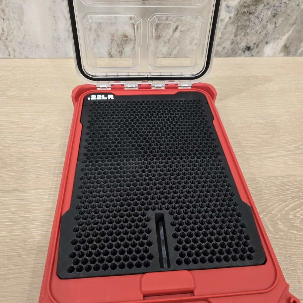 Custom Slim Milwaukee Packout Insert - .22LR Round Organizer Black