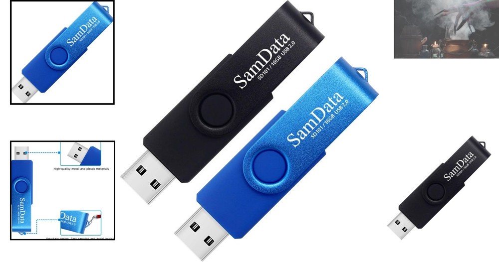Versatile 16GB USB Flash Drive 2 Pack - Fast Transfer & Stylish Design
