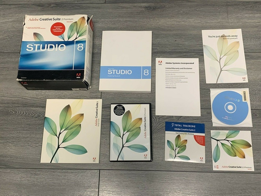 Adobe Creative Suite 2 Premium STUDIO 8 Adobe Web Bundle For Win. Sold as  is.