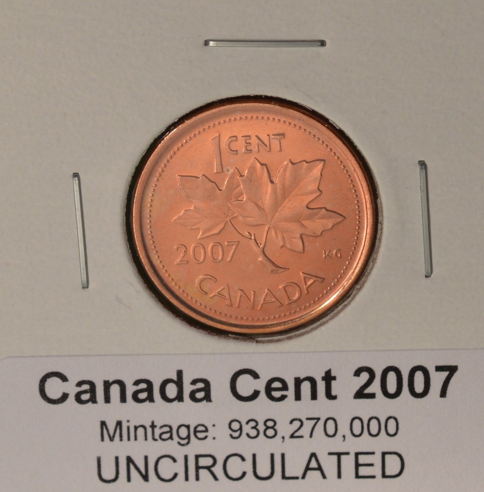 2007 Canada Penny - Uncirculated From Mint Roll