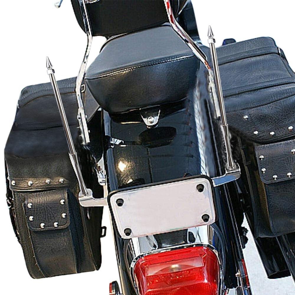 Motorcycle License Plate Mount Double Flag Holder Flag Pole