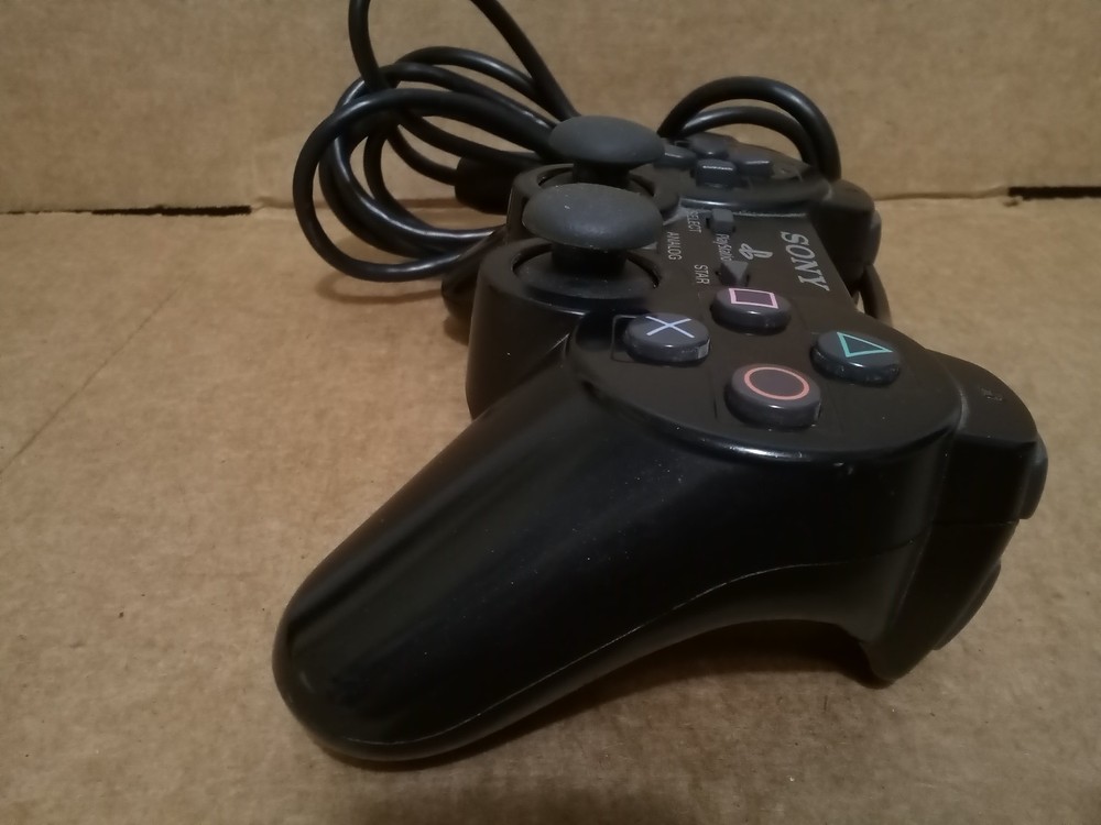 Official Sony PlayStation 2 PS2 Wired Controller Black AUTHENTIC