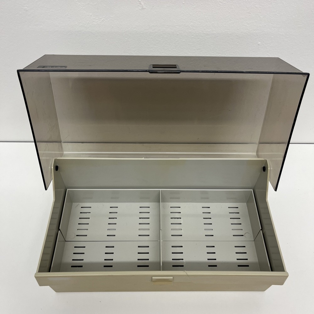 Vintage Mediamate Floppy Disc 5.25" Box Case Holder With Inserts