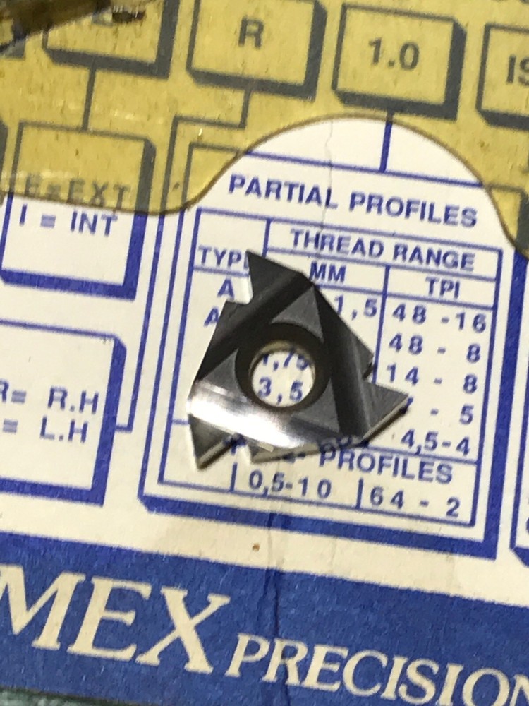 *NEW* CARMEX PRECISION TOOLS PARTIAL PROFILE THREADING INSERTS 08702763 31R G 60