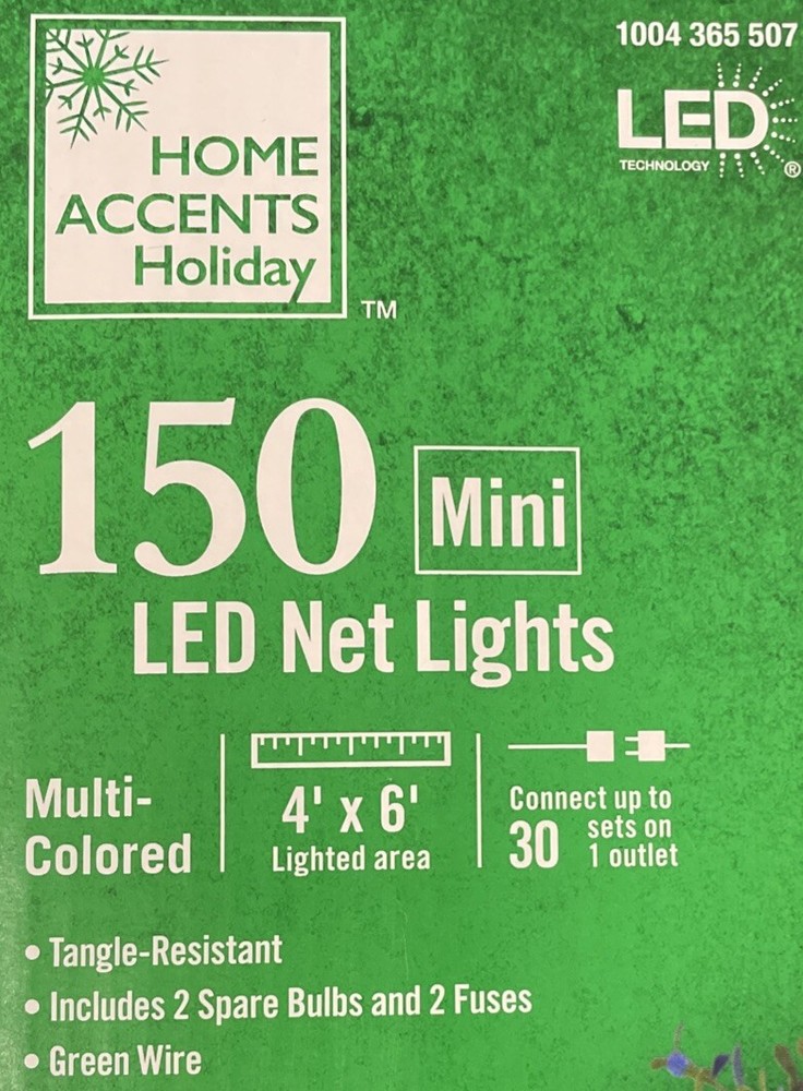 Home Accents 150 Mini LED Multicolored NET Lights