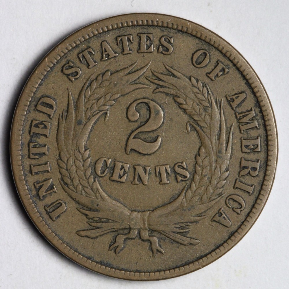 1865 Two Cent Piece VF E136 TCM