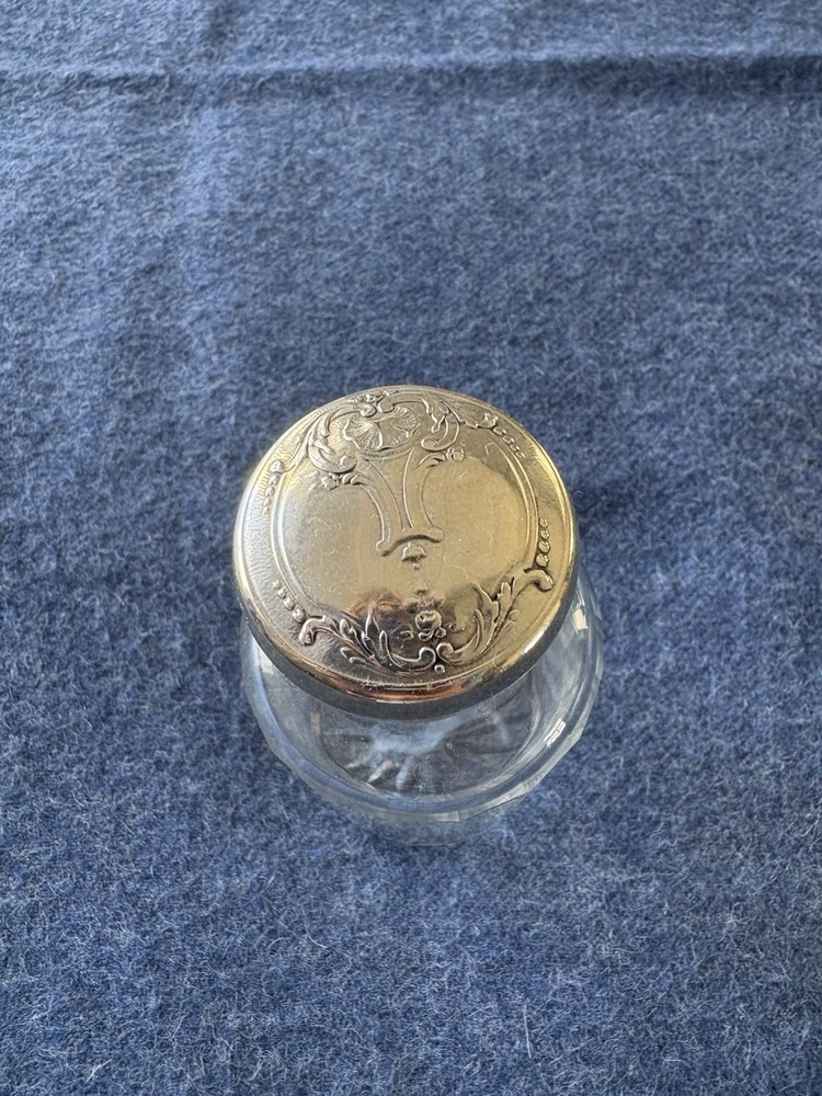 Sterling Lidded Scent Perfume Bottle With Very Small Marking