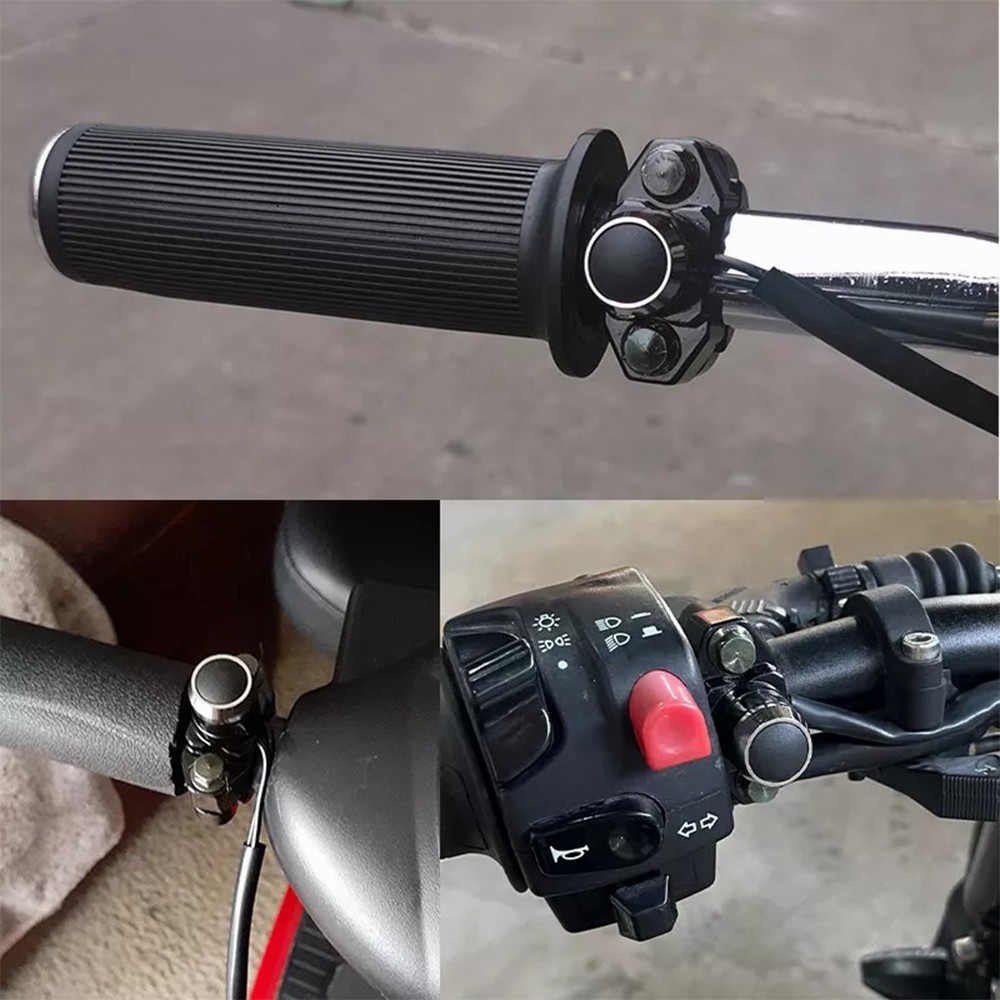Motorcycle Switch Horn Handlebar Mount Push Button Momentary Start Universal EXV