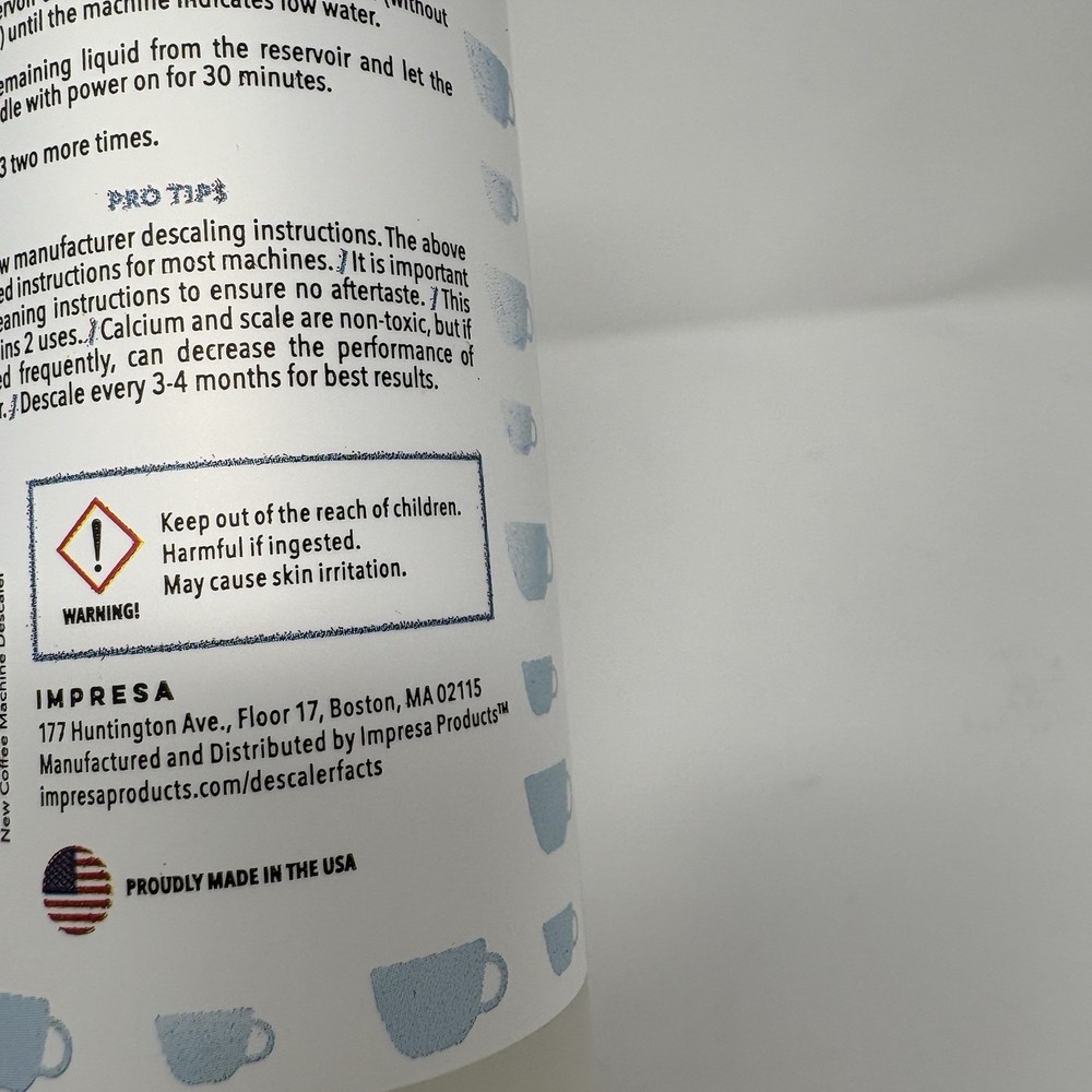 Keurig Descaler (2 Uses Per Bottle) Universal Descaling Solution 4 Pack