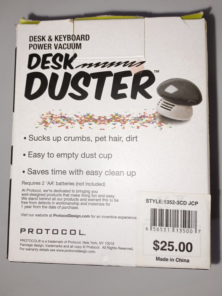 PROTOCOL Desk Duster - Desk & Keyboard Power Vacuum