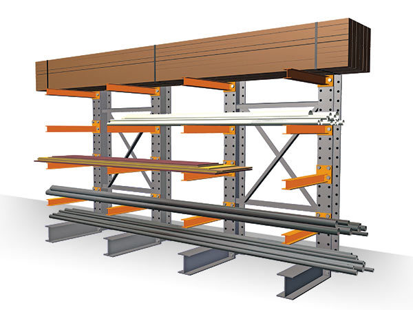 Structural Cantilever Racking Bracing - 48"C x 48"H Heavy duty diagonal X-brace