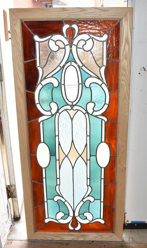 Victorian Stained and Beveled Leaded Glass Window