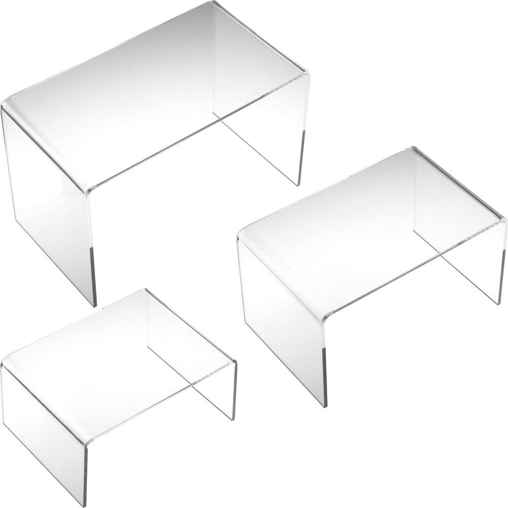 3 Piece Acrylic Riser Set (Medium Rectangle)