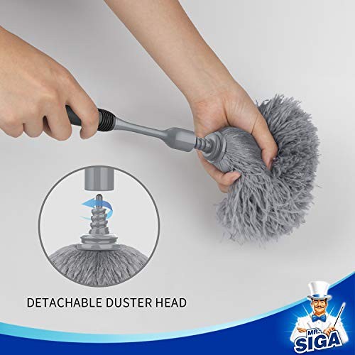 Microfiber Delicate Duster, Comfortable Non Slip Handle, Detachable Washable