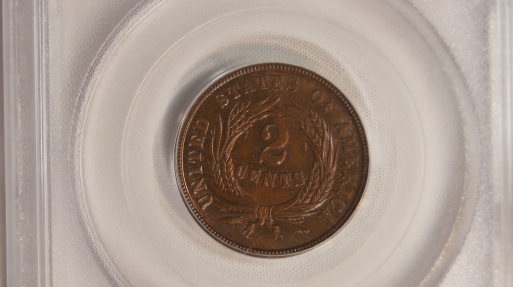 1864 2 Cent Coin -PCGS MS64BN