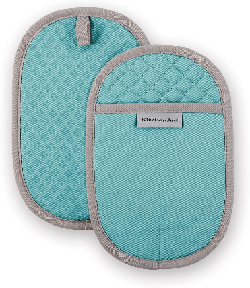 Asteroid Pot Holder 2-Pack Set Aqua 6.5"x10