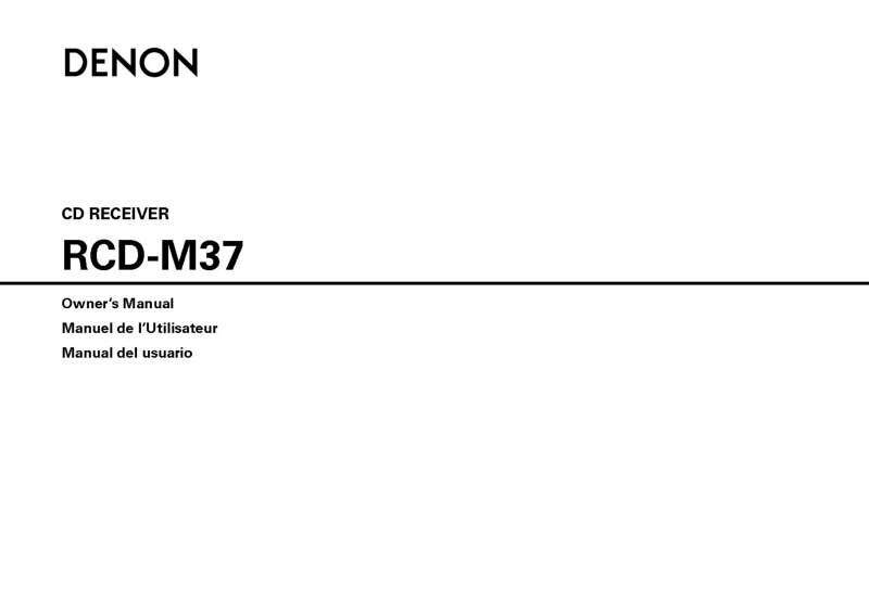 Denon RC-DM37 CD Receiver Owners Manual