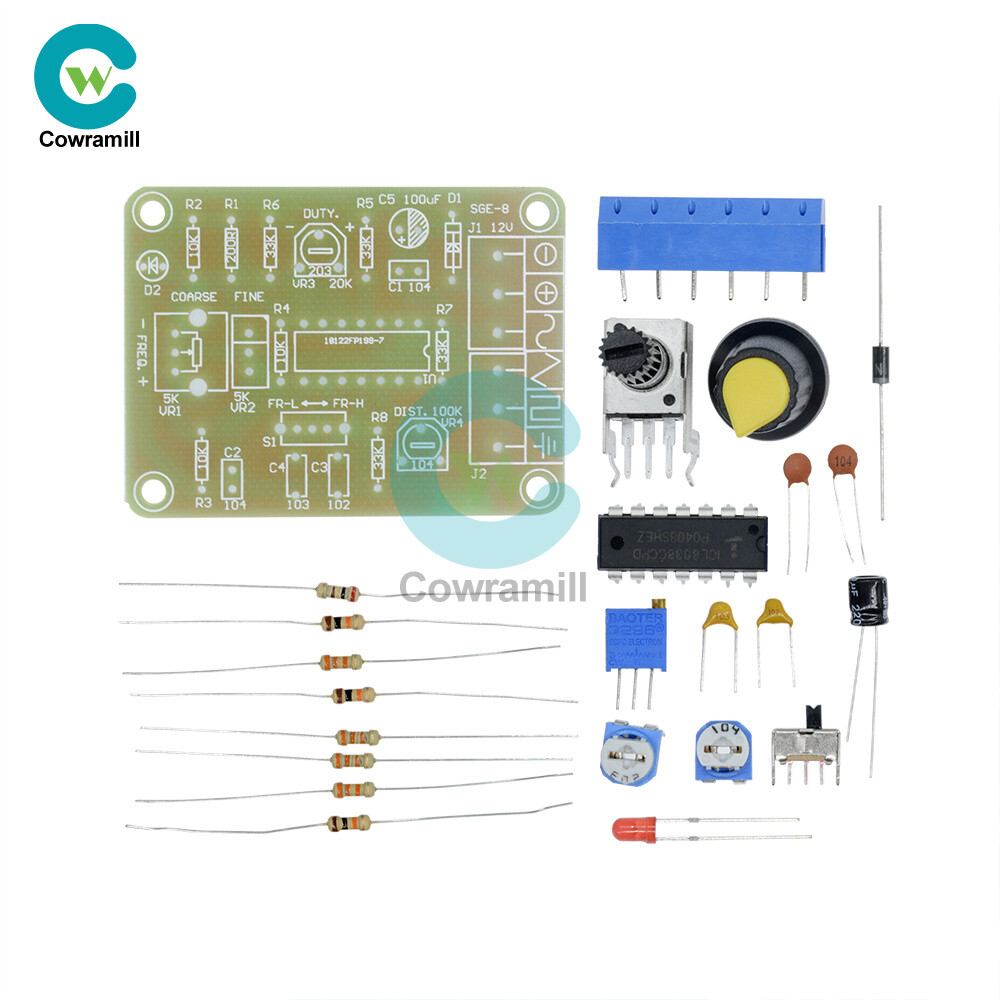 ICL8038 Monolithic Function Signal Generator Module Sine Square Triangle DIY Kit