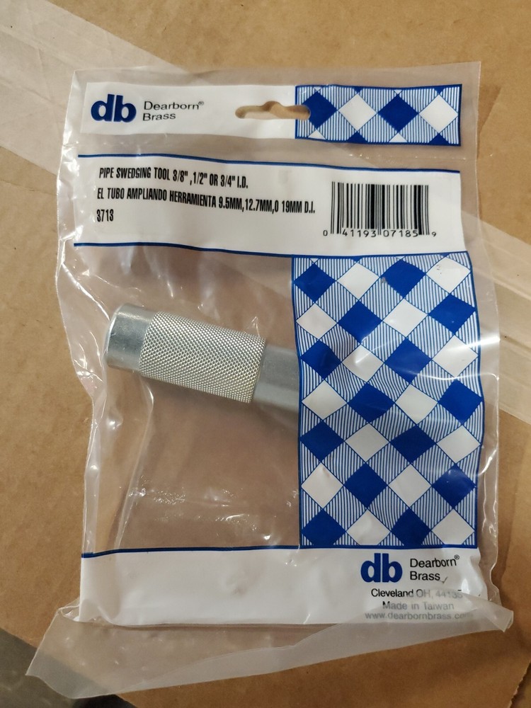 DEARBRON #3713 Pipe Swedging Tool 3/8, 1/2, or 3/4 I.D