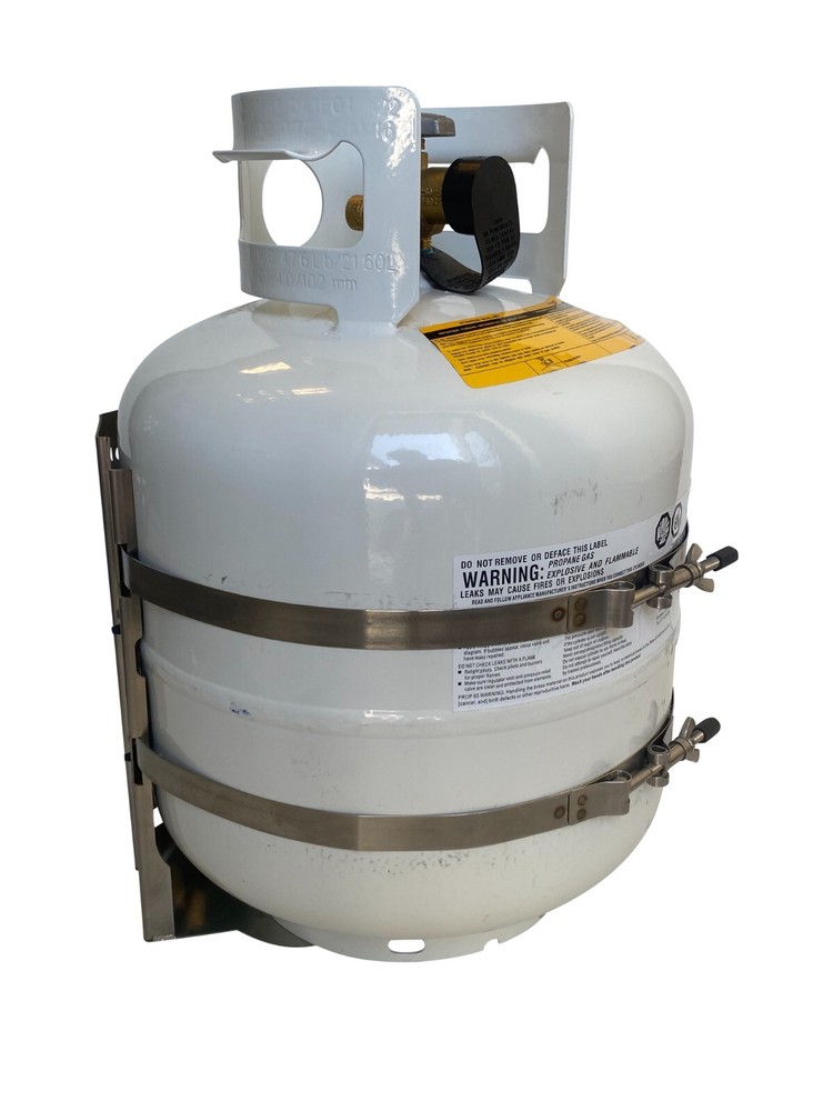 20 lb Stainless Steel Propane Tank Mount for RV VEHICLE MARINE CAMPER SAILBOAT