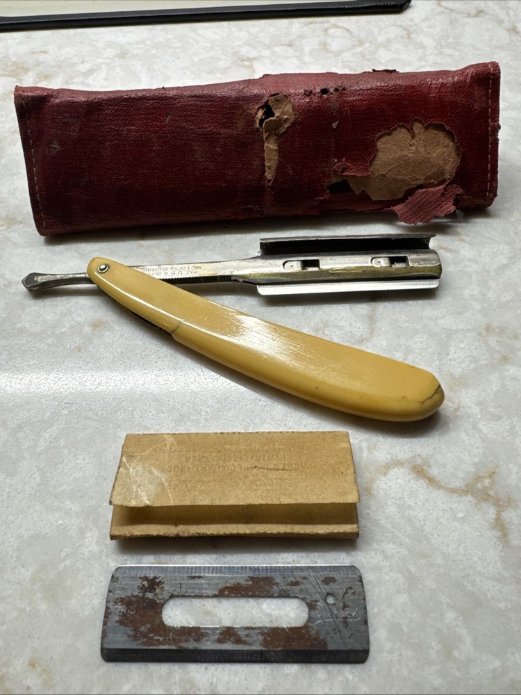 VINTAGE CELLULOID DURHAM DUPLEX RAZOR With CASE