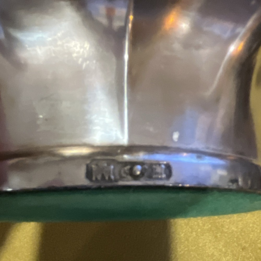 MICO Silverplate Ornate Grape Vine Pattern Antique Bowl with Grape Leaf Design