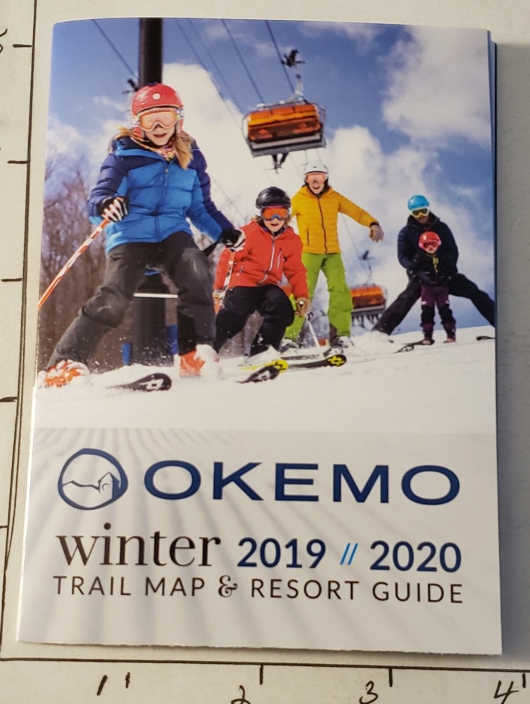 2019/20 OKEMO MOUNTAIN SKI AREA TRAIL MAP.  MINT UNUSED