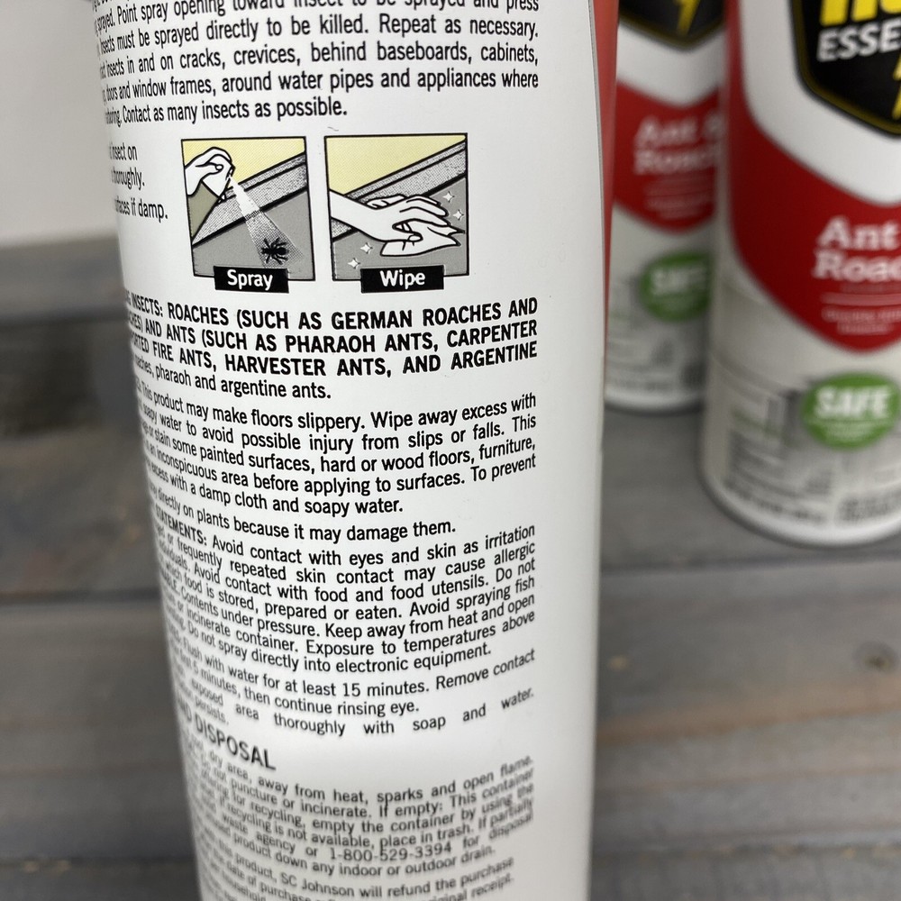 8x Raid Ant & Roach Killer Spray 10 oz~ CHILD & PET SAFE Indoor Use