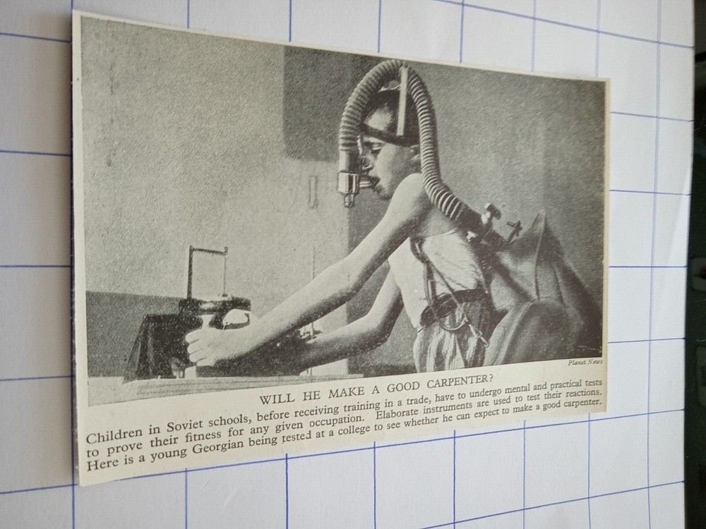 Will he make a good carpenter mental & practical tests young Georgian c 1930