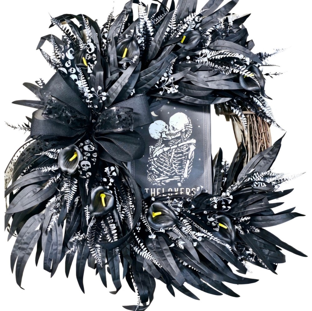 The Lovers Tarot Card Halloween wreath