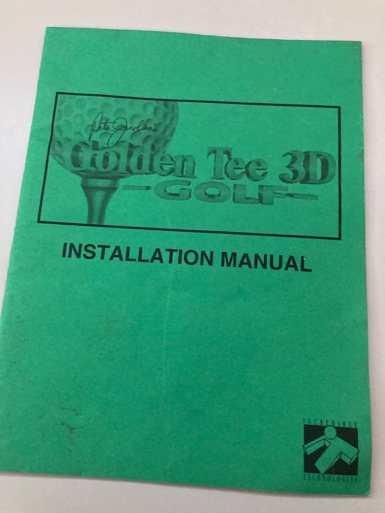 Golden Tee 3D Arcade Game Manual