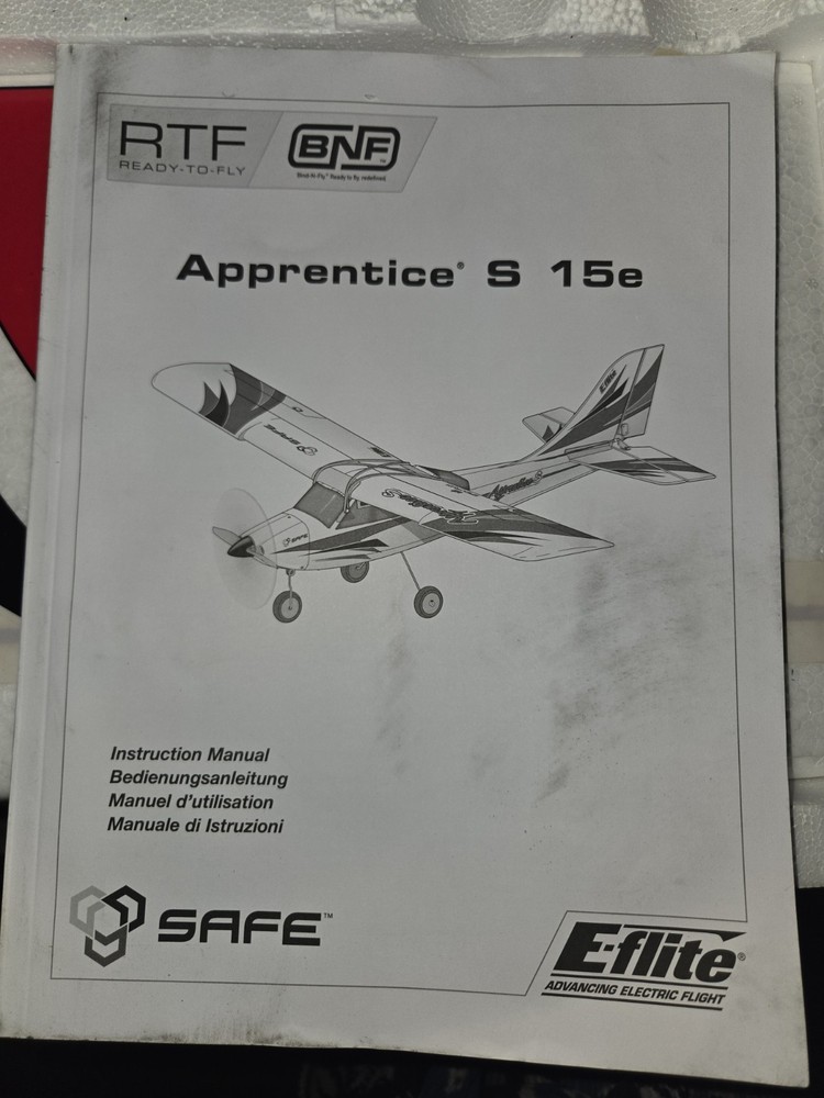 E-FLITE APPRENTICE S 15 E RTF WITH SAFE OPEN BOX