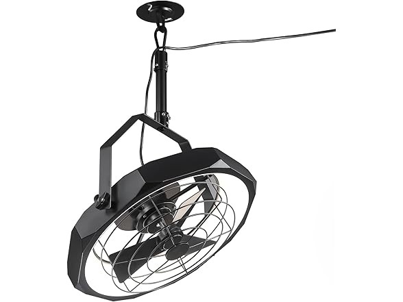 Parrot Uncle Wall Mount Fan, 20" Black 20 Inch