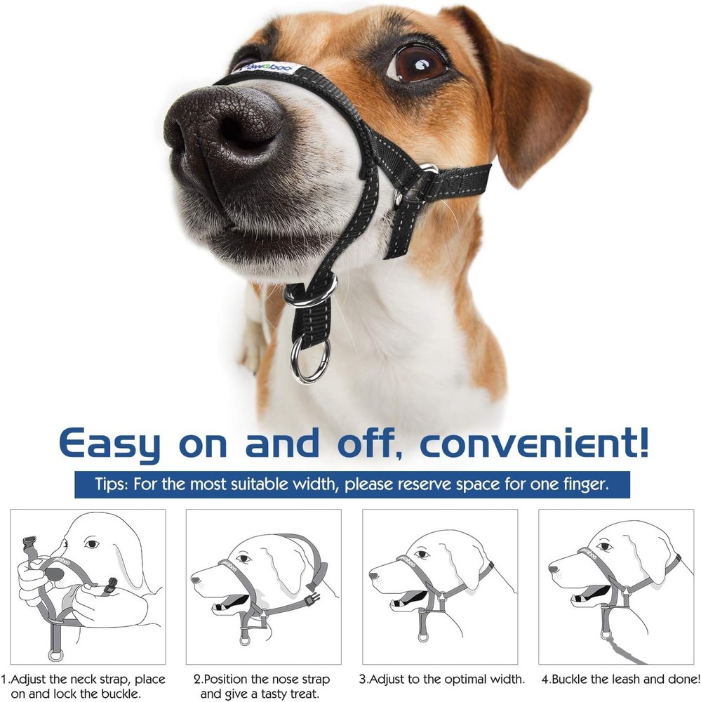 Comfortable Medium Dog Muzzle - Anti-Pulling & Barking Control, Adjustable Fit